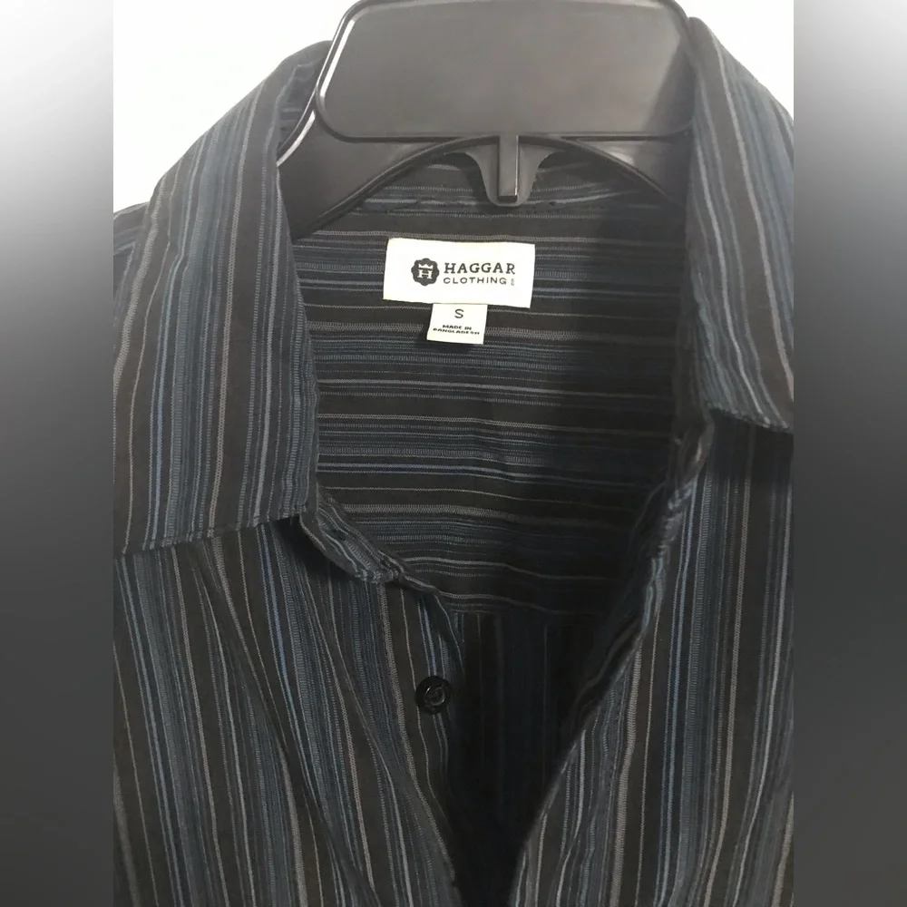 2 pcs MENS  HAGGAR & AXIST long-sleeved dress shirt used very good condition - Picture 10 of 14